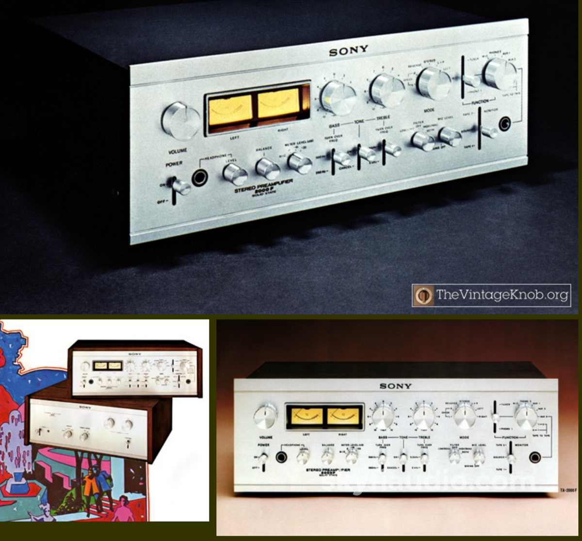 Sony Ta-2000F Vintage Preamplifier With Phono And Meters