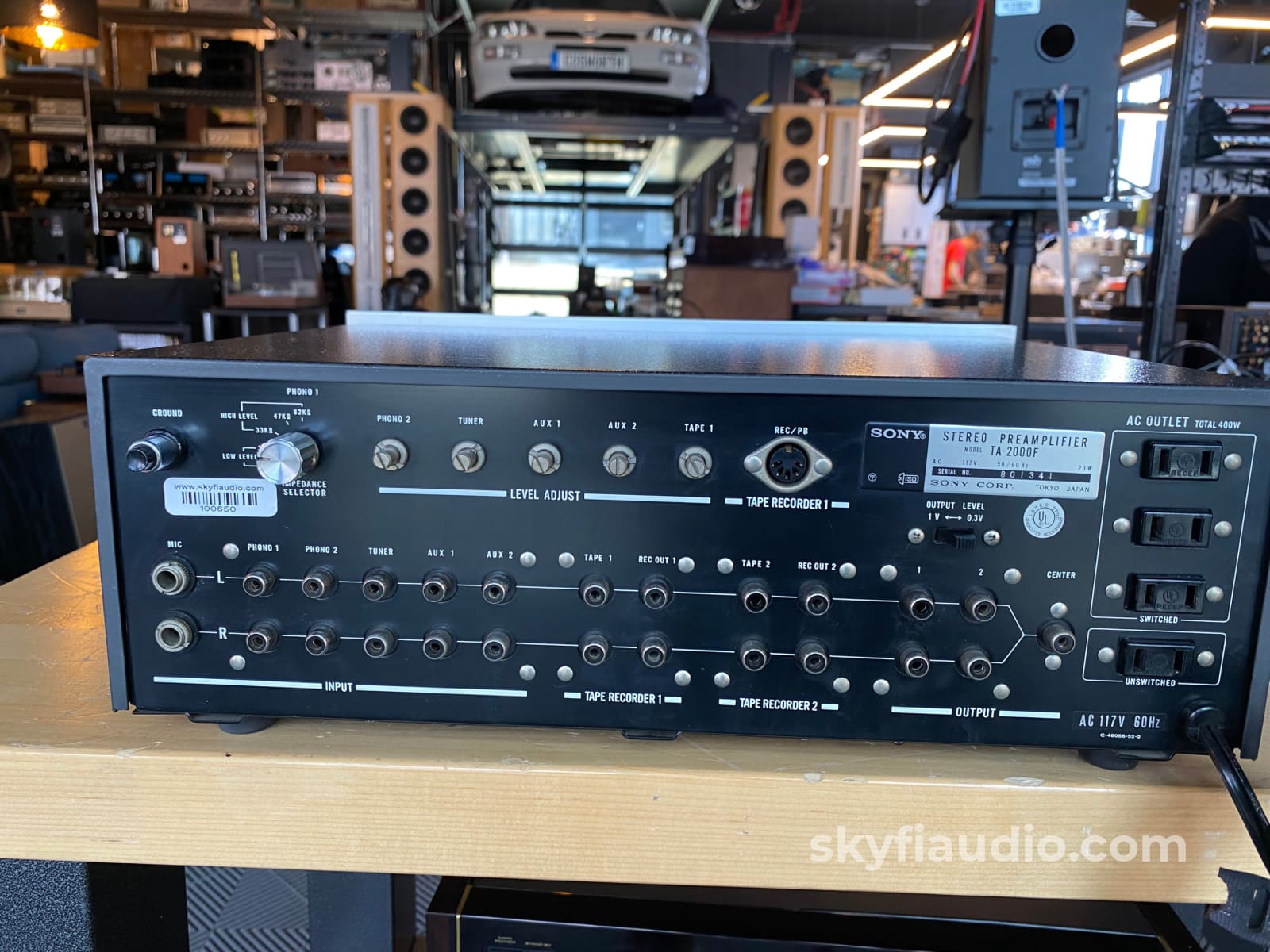 Sony TA-2000F Vintage Preamplifier with Phono and Meters