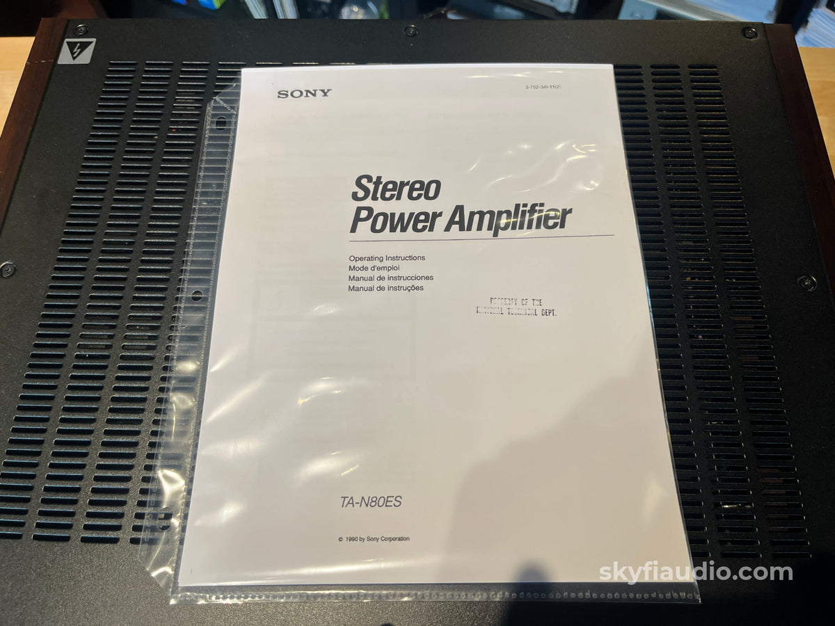 Sony TA-N80ES Vintage ES Series Solid State Amplifier - 200W - Amplifier
