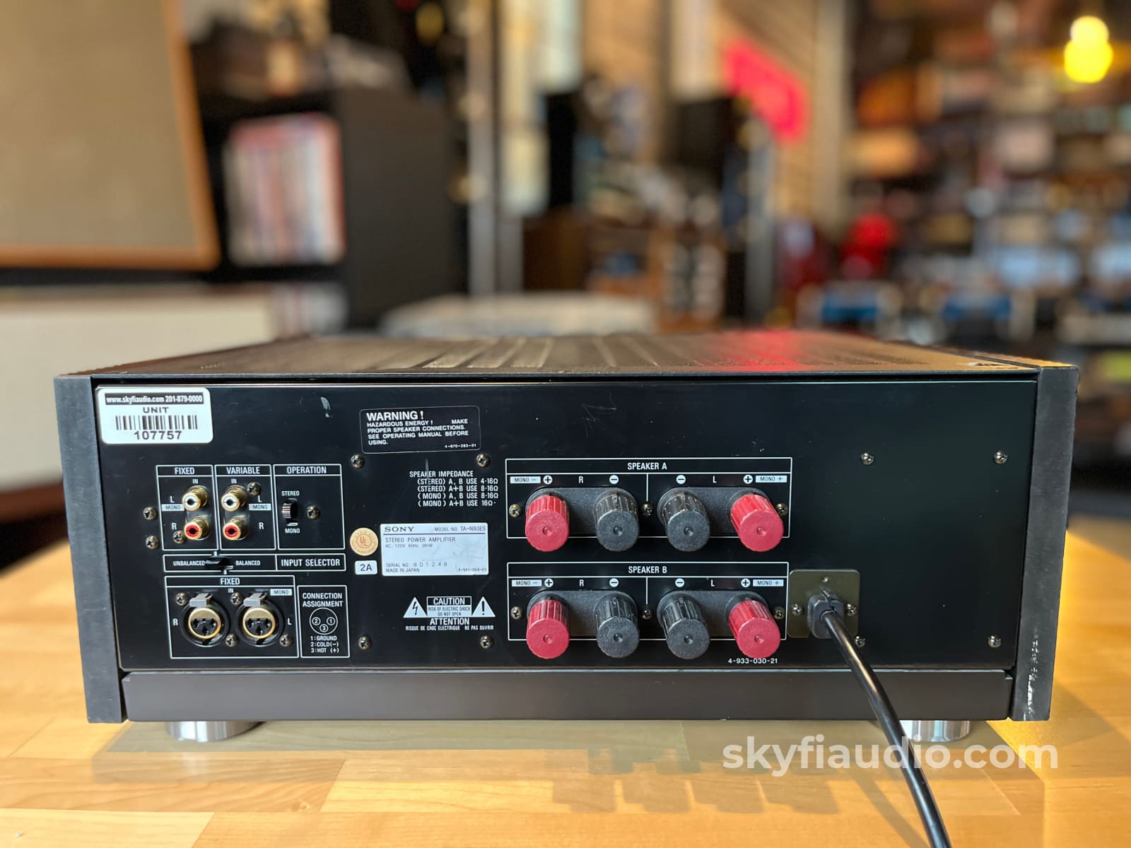 Sony TA-N80ES Vintage ES Series Solid State Amplifier - 200W - Amplifier