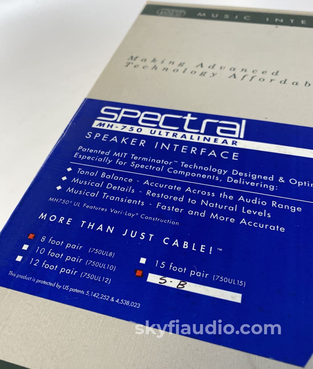Spectral Mh-750 Ultralinear Speaker Interface Cables W/Mit Terminator Technology - 8