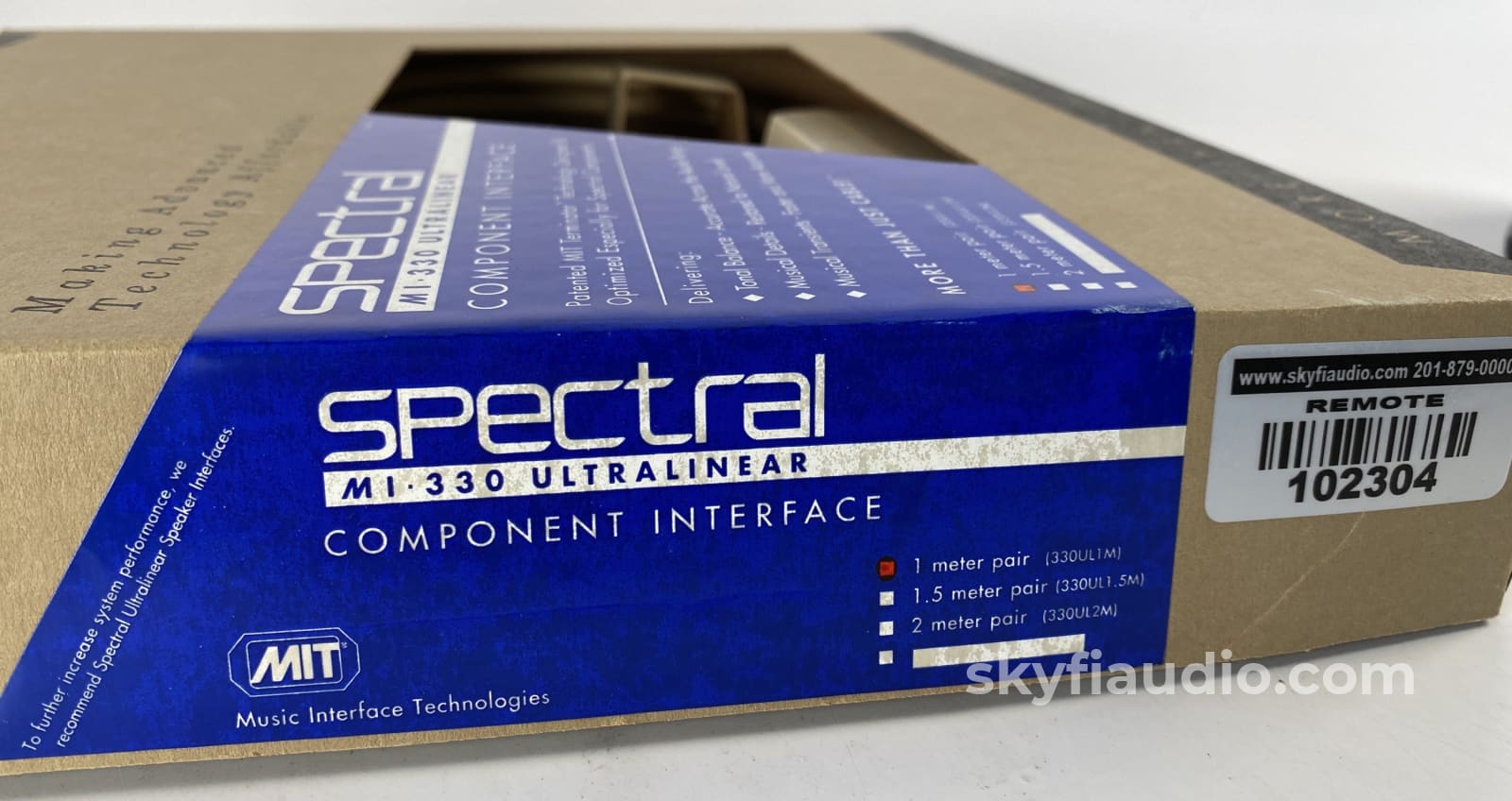 Spectral/MIT MI-330 Ultralinear Vintage RCA Audio Cables - 1M