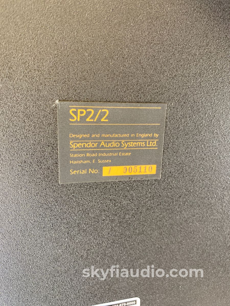 Spendor Sp 2/2 Speakers Super Rare Made In The Uk