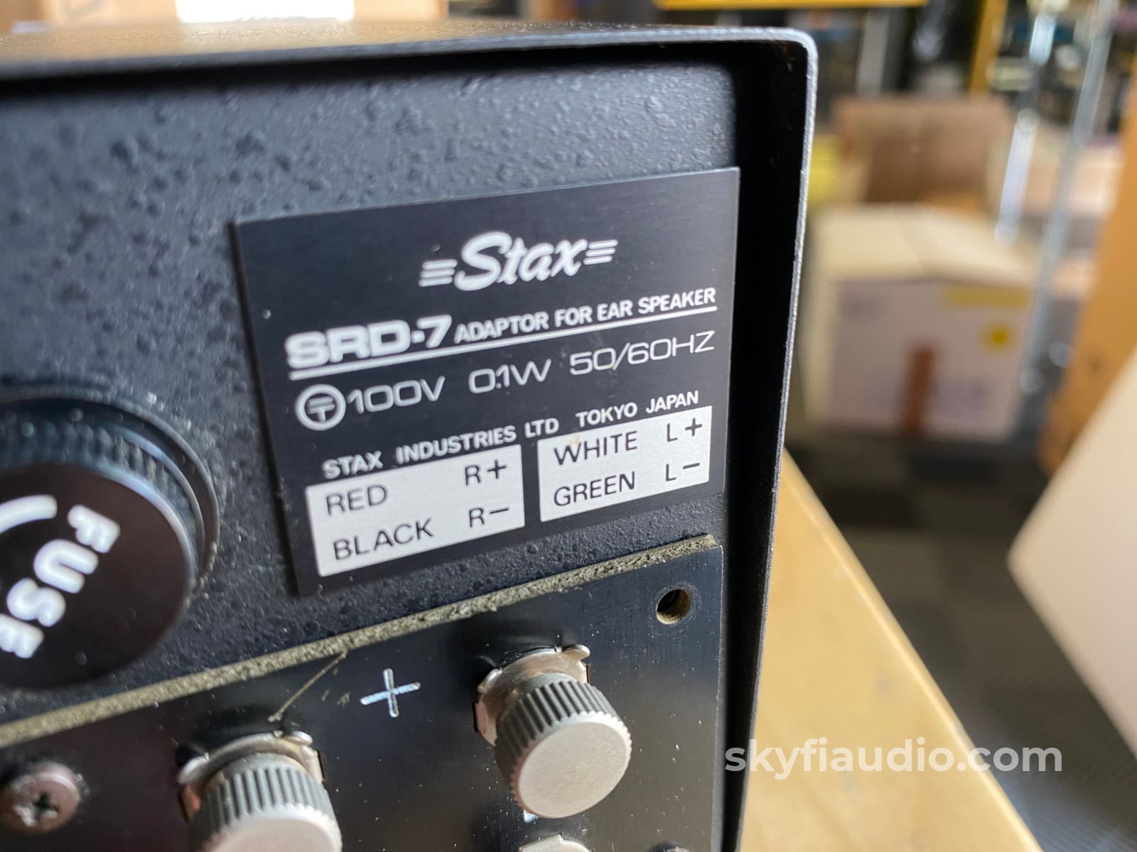 Stax Srd-7 Adapter For Ear Speaker - Electrostatic Headphone Amplifier In Box Accessory