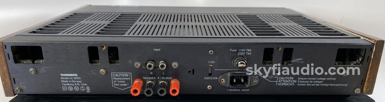 Tandberg 3003 A Stereo Amplifier Made In Norway