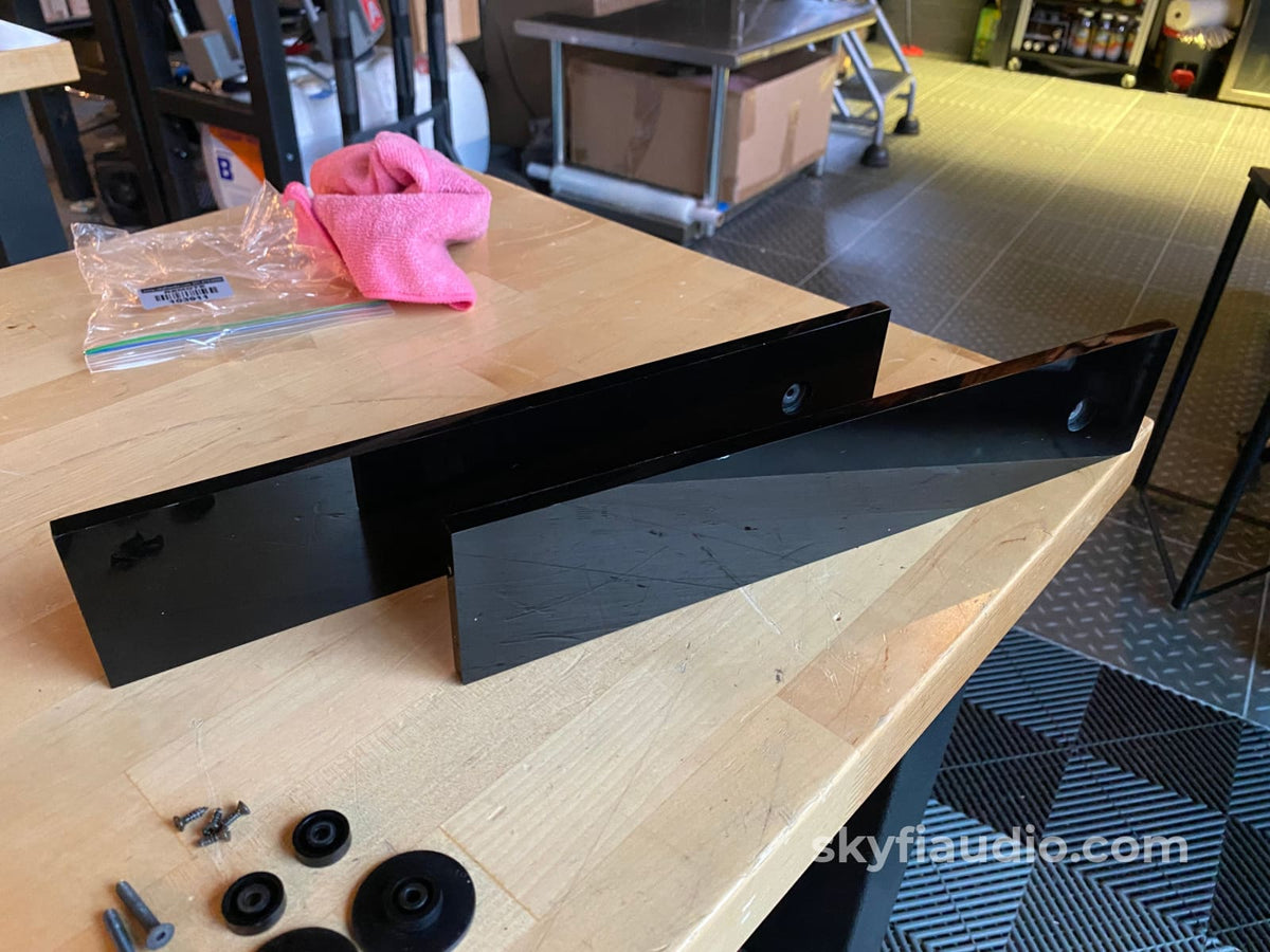 Tandberg Side Panels In Black Acrylic For 3000 Series Components - 3001 3002 3016 Etc. Rare