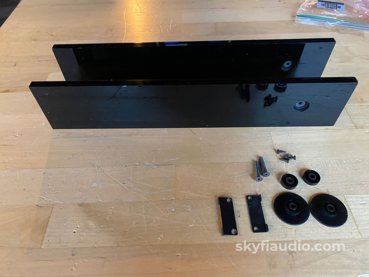 Tandberg Side Panels In Black Acrylic For 3000 Series Components - 3001 3002 3016 Etc. Rare