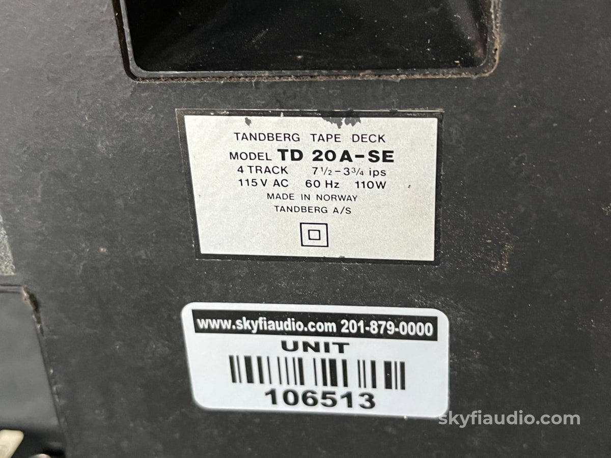 Tandberg TD 20A-SE Vintage Reel To Reel Tape Deck