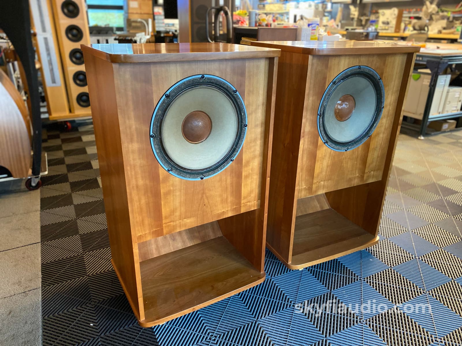 Tannoy 15 Red Vintage Speakers In Custom Cabinets