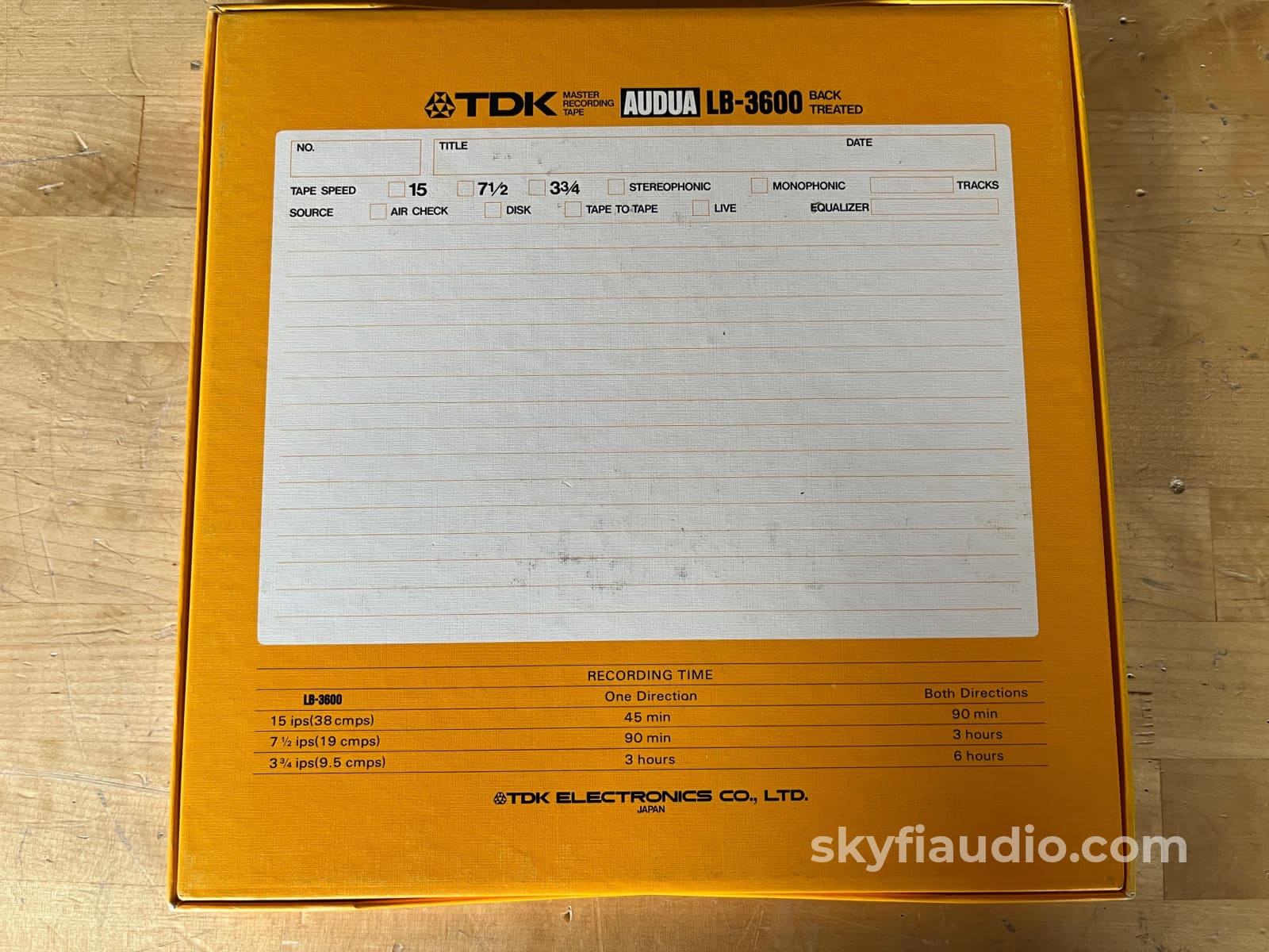 Tdk Lb-3600 Blank Tape Reel - Nos Accessory