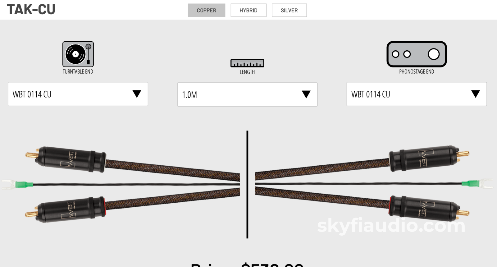 Kimber Kable Tak-Cu Phono Cable With Wbt Connectors