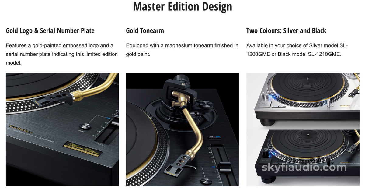 Technics ’Master Edition’ SL-1200GME - LIMITED NEW RELEASE - PRE-ORDER Turntable