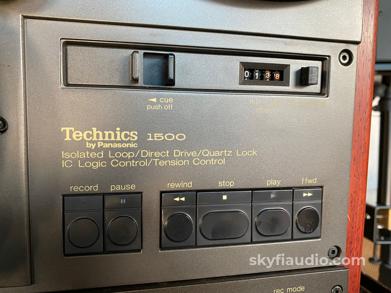 TECHNICS RS-1500 REEL TO REEL DECK - CUSTOM WOOD WITH RARE ORIGINAL RE