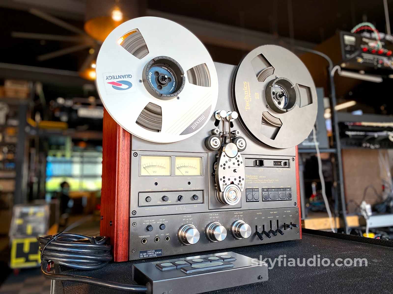 Technics Rs-1500 Reel To Deck - Custom Wood With Rare Original Remote Tape