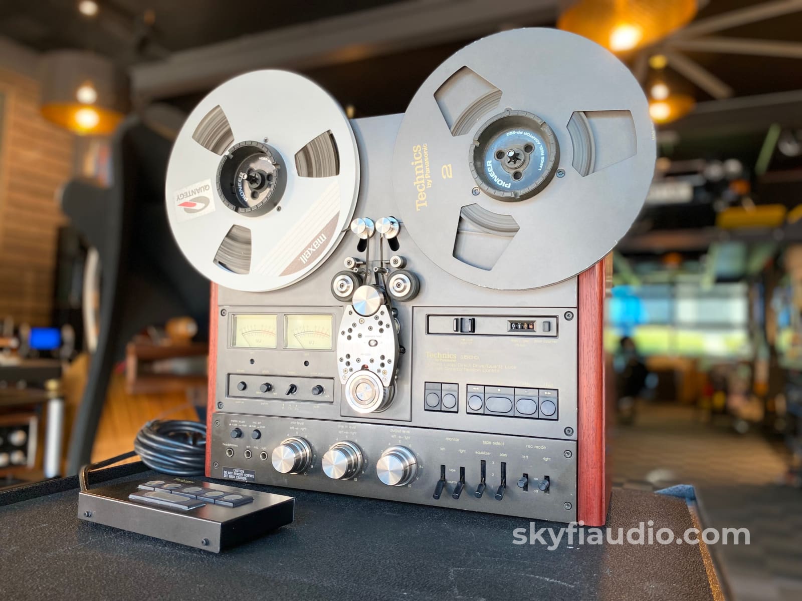 Technics Rs-1500 Reel To Deck - Custom Wood With Rare Original Remote Tape