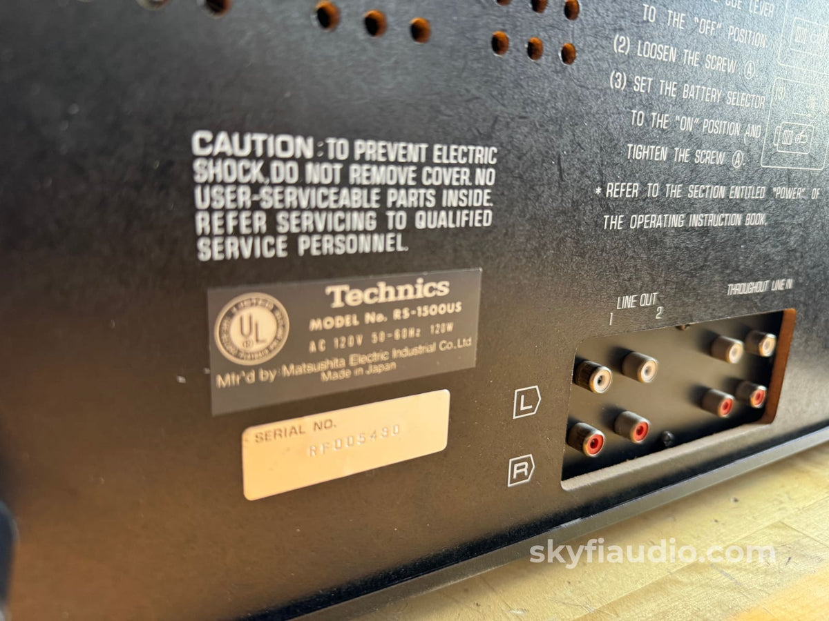 Technics Rs-1500Us Reel To -Nos Tape Deck