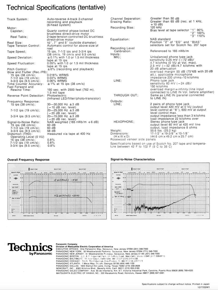 Technics Rs-1700 Auto Reverse Stereo Reel To Player - Fully Restored Tape Deck