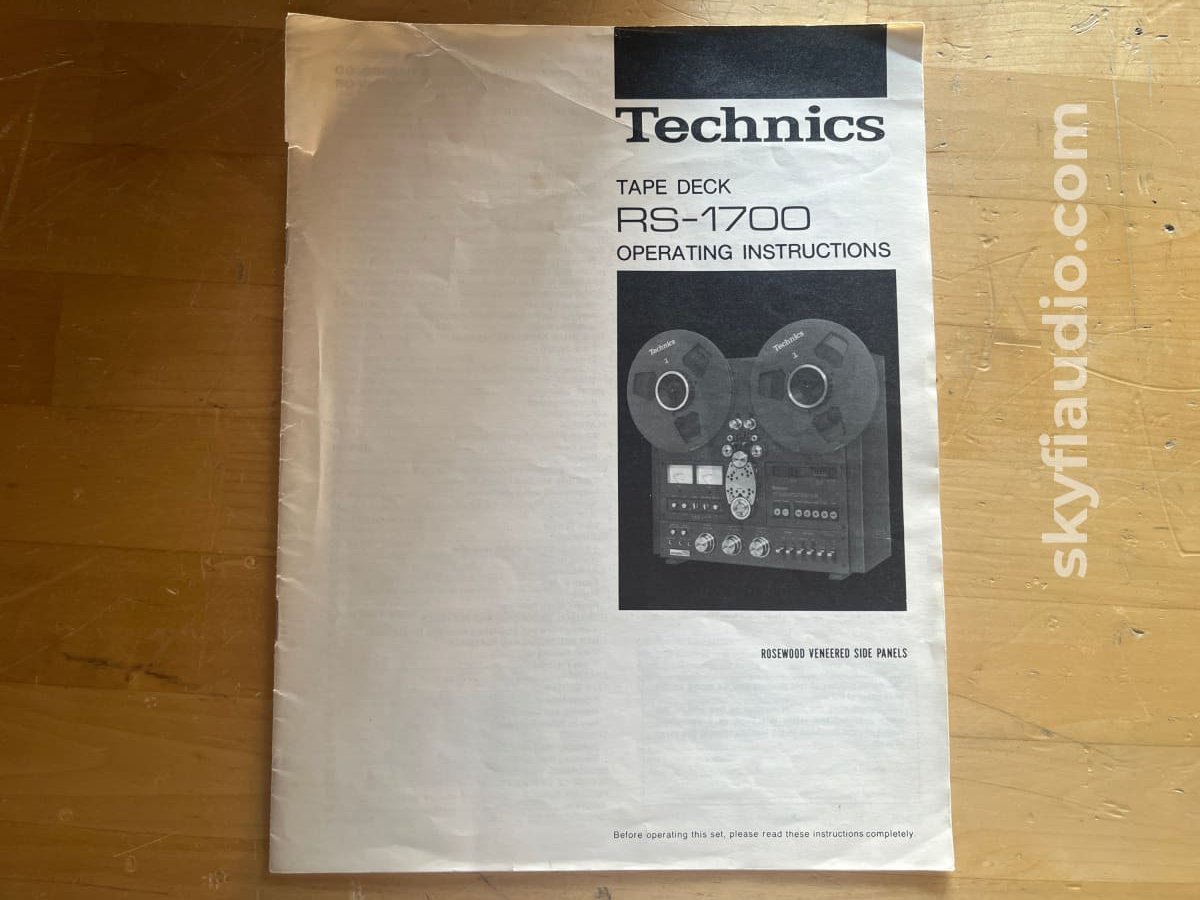 Technics Rs-1700 Reel To - Lightly Serviced Tape Deck