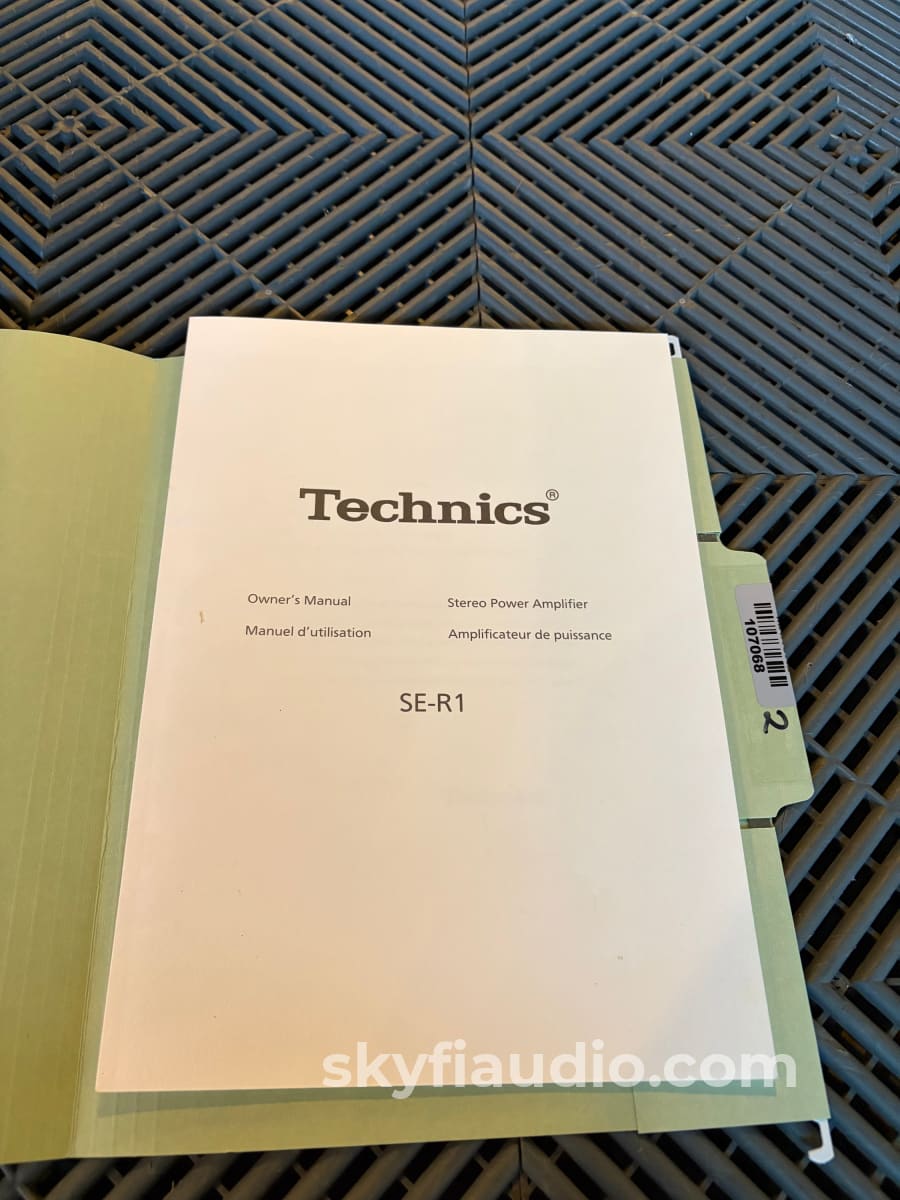 Technics SE-R1 Amplifier - Holy Grail Technics Amplifier
