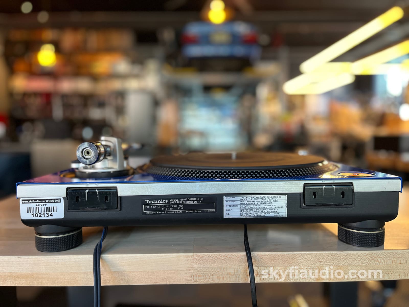 Technics SL-1200MK2 Vintage Turntable - Beautiful Blue Top Turntable