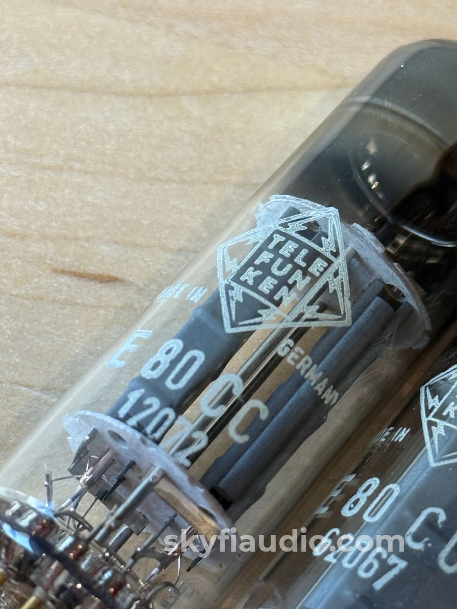 Telefunken Branded Philips E80CC Matched/Balanced Vacuum Tube Pair - Strong Accessory
