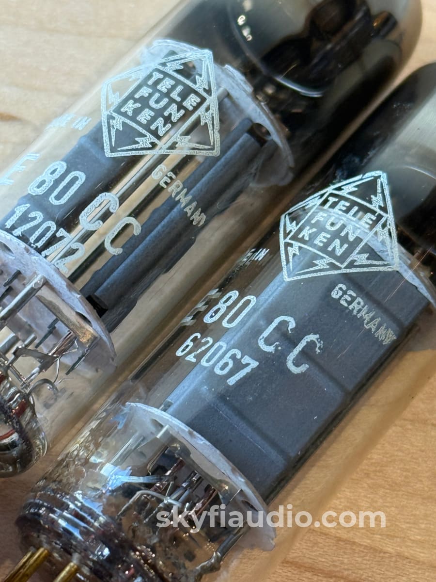 Telefunken Branded Philips E80CC Matched/Balanced Vacuum Tube Pair - Strong Accessory