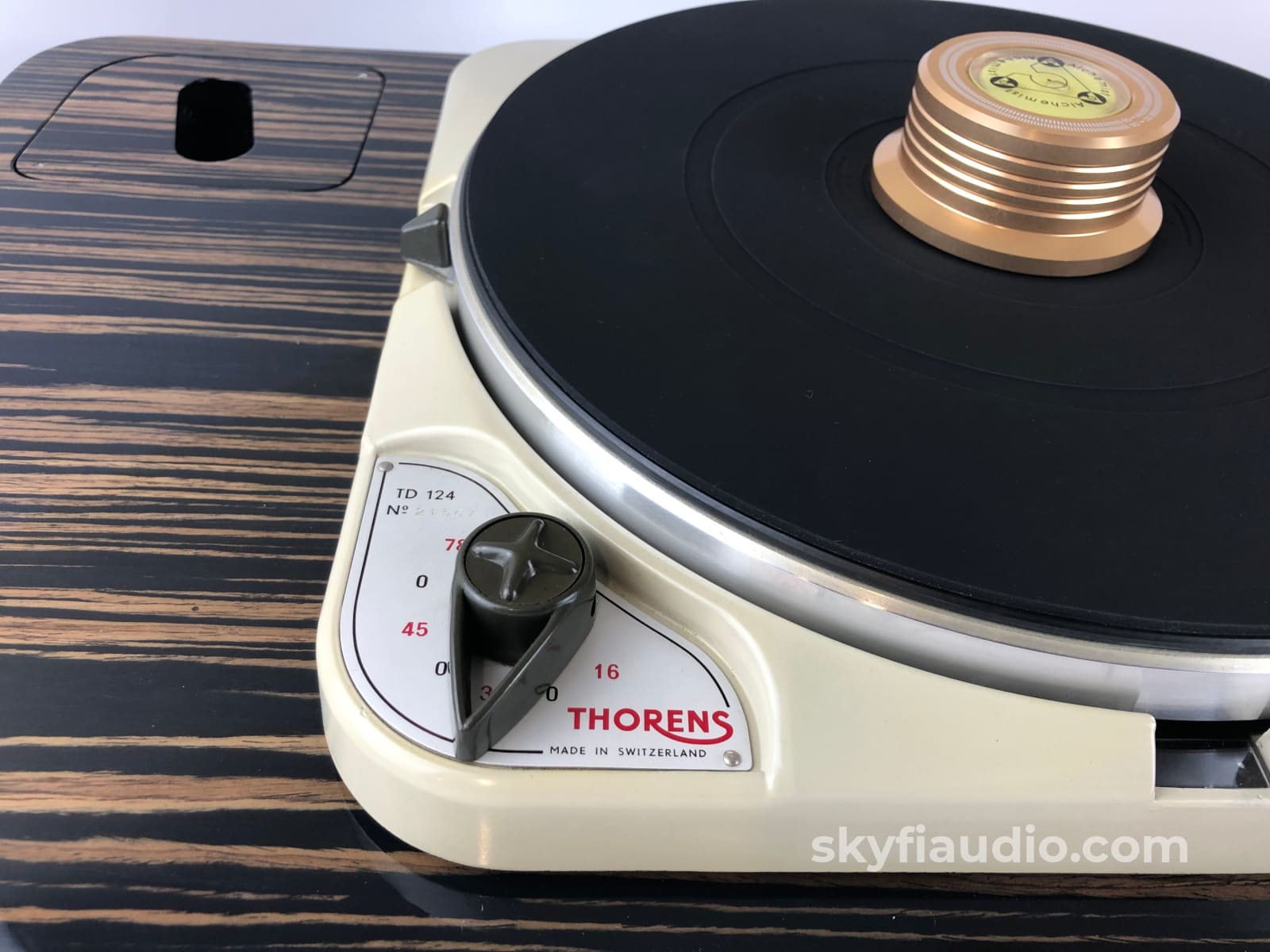 Thorens TD-124 Custom Turntable with SME3009 Improved Tonearm and Ebon