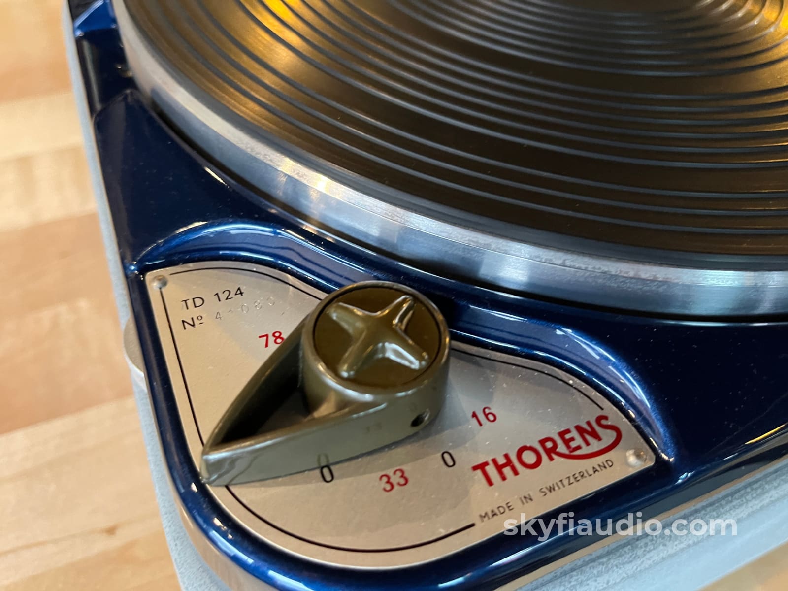 Thorens TD-124 Turntable W/ - Concrete Plinth and New Lyra Delos MC Phono Cartridge Turntable