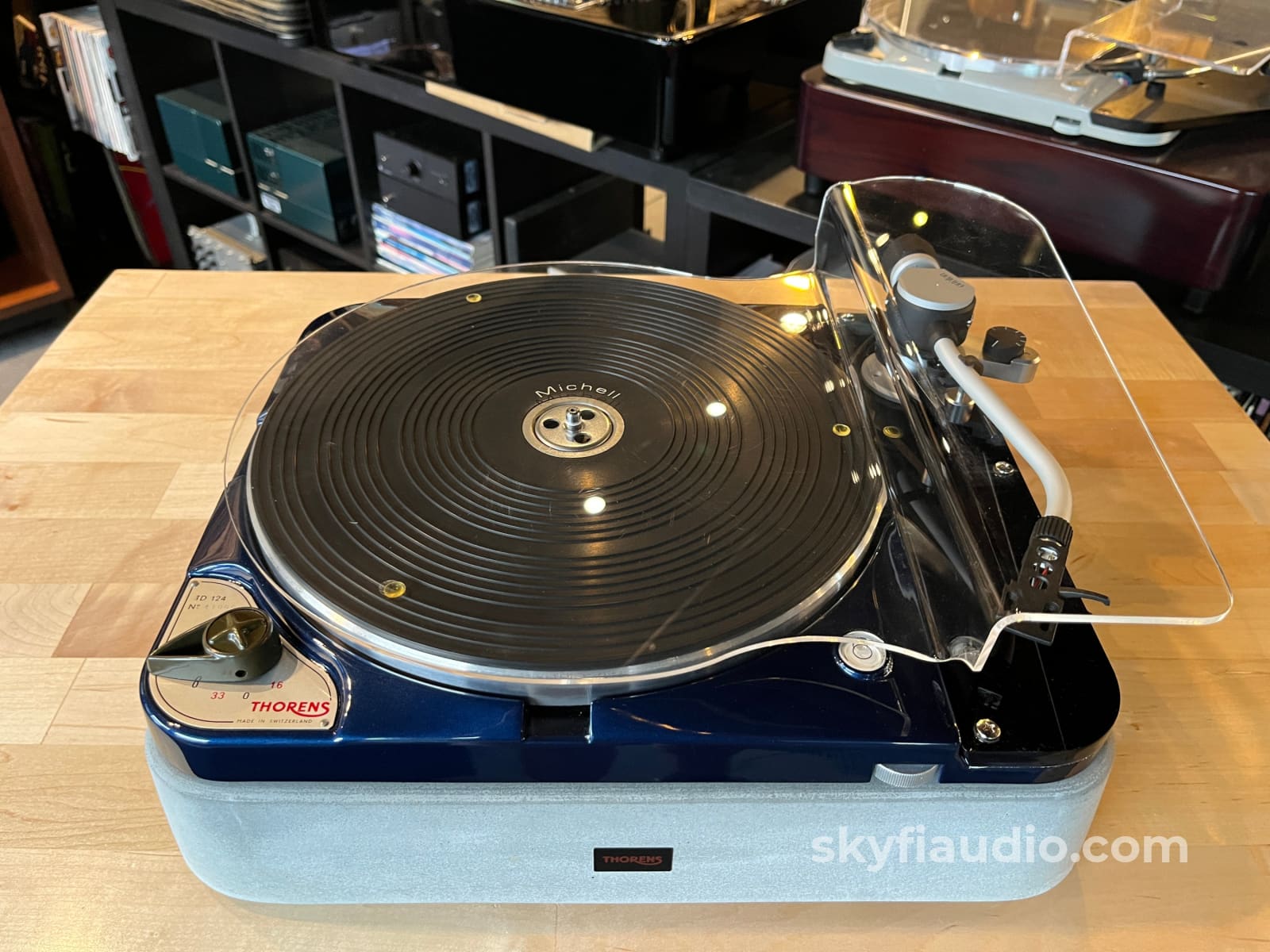 Thorens TD-124 Turntable W/ - Concrete Plinth and New Lyra Delos MC Phono Cartridge Turntable