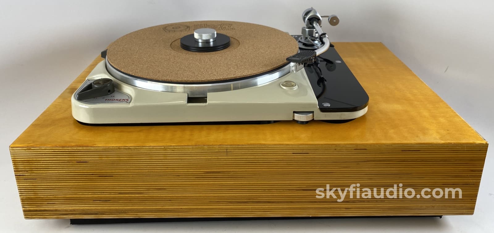 Thorens Td-124 With Custom Solid Wood Plinth And Sme3009 Tonearm Turntable
