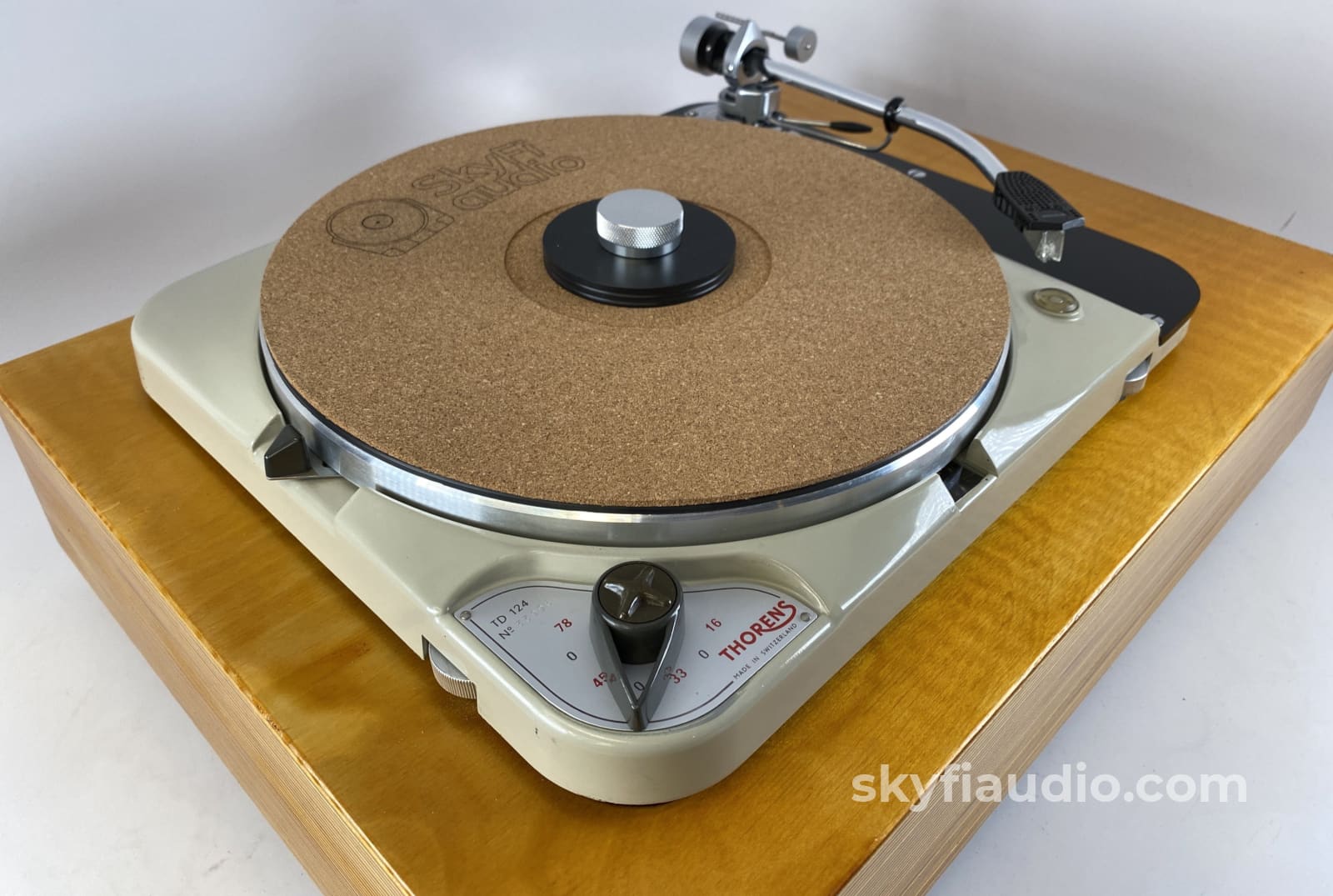 Thorens Td-124 With Custom Solid Wood Plinth And Sme3009 Tonearm Turntable
