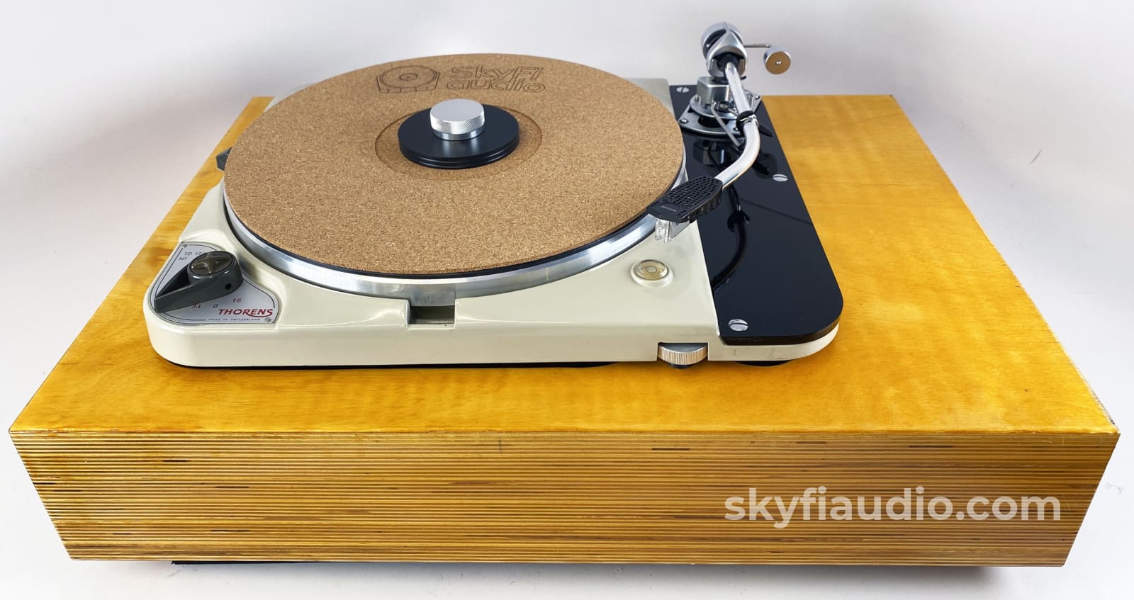 Thorens Td-124 With Custom Solid Wood Plinth And Sme3009 Tonearm Turntable