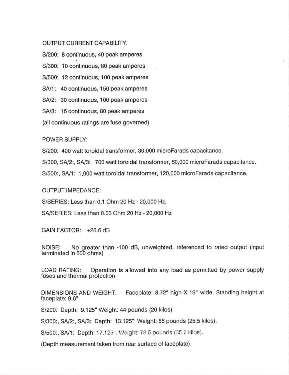 Threshold Sa/3 Stasis Amplifier - 50 Glorious Class A Watts