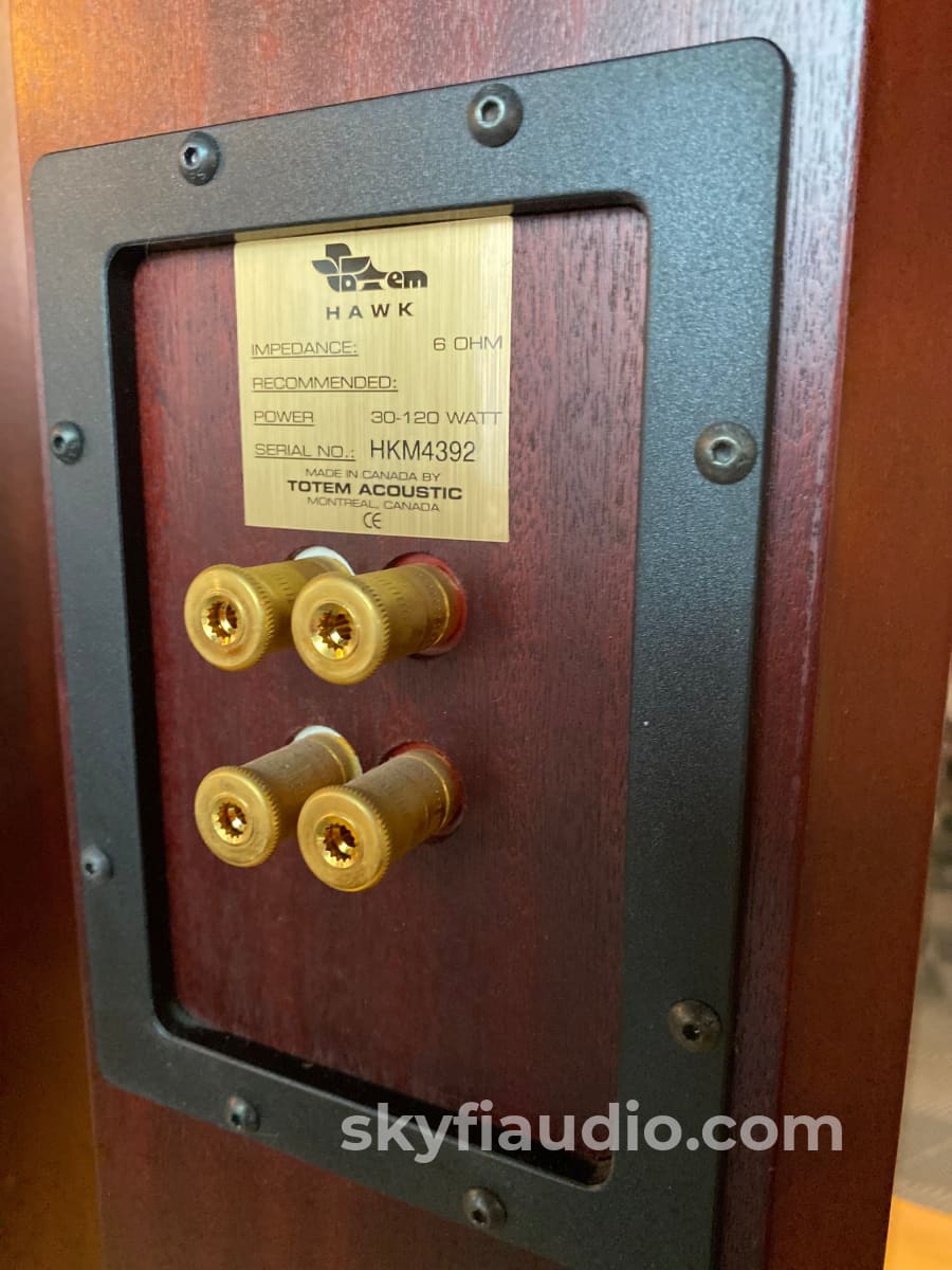 Totem Hawk Floorstanding Speakers - Deep Mahogany Finish Speakers