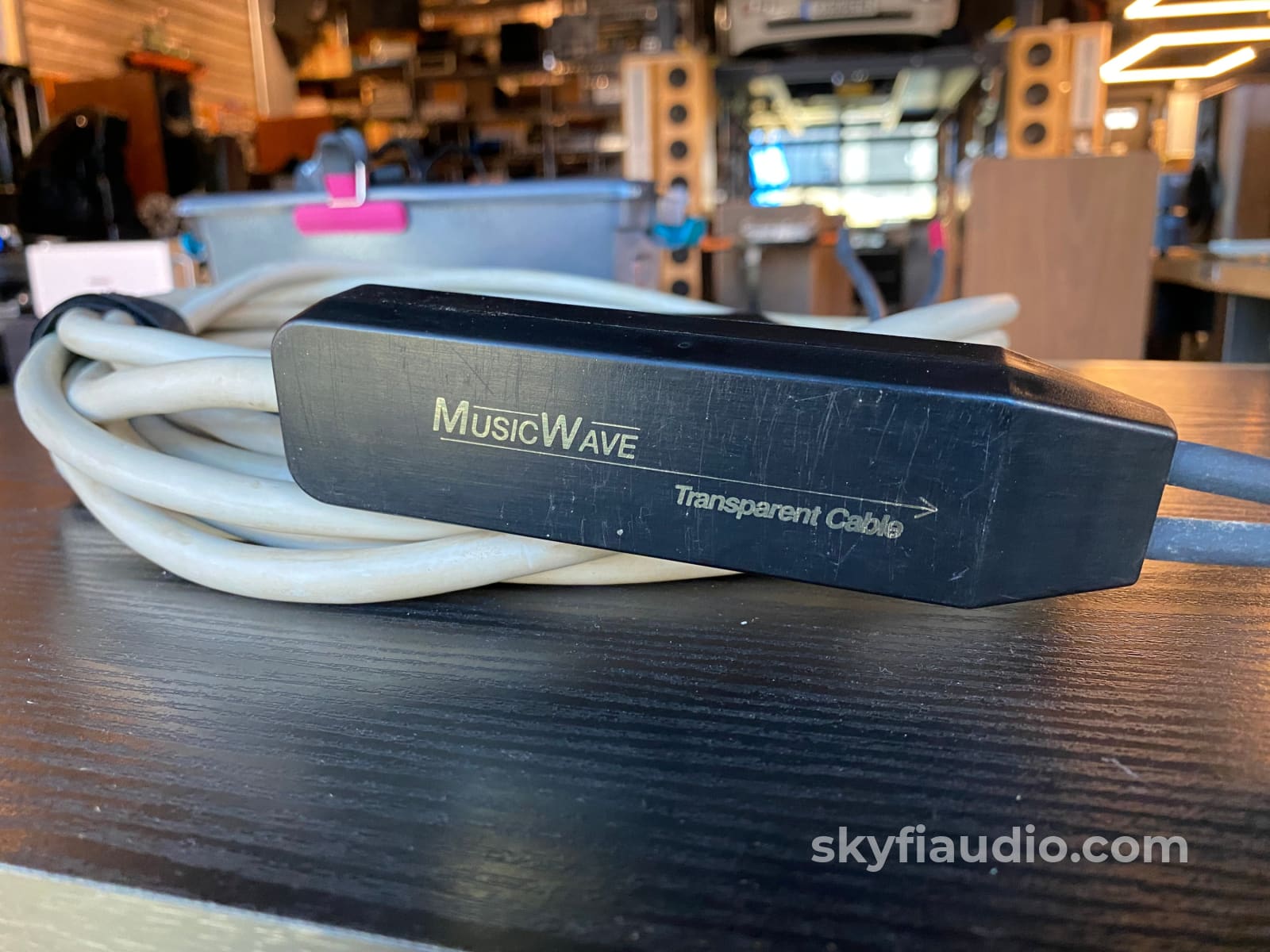 Transparent MusicWave Speaker Cables w/Dual Spades - 14 Feet