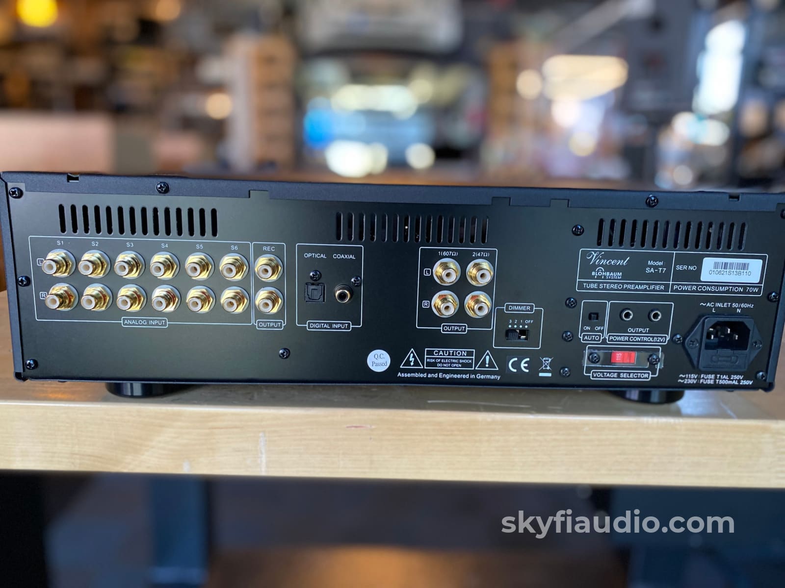 Vincent Sa-T7 Tube Stereo Preamplifier With Dac - Made In Germany