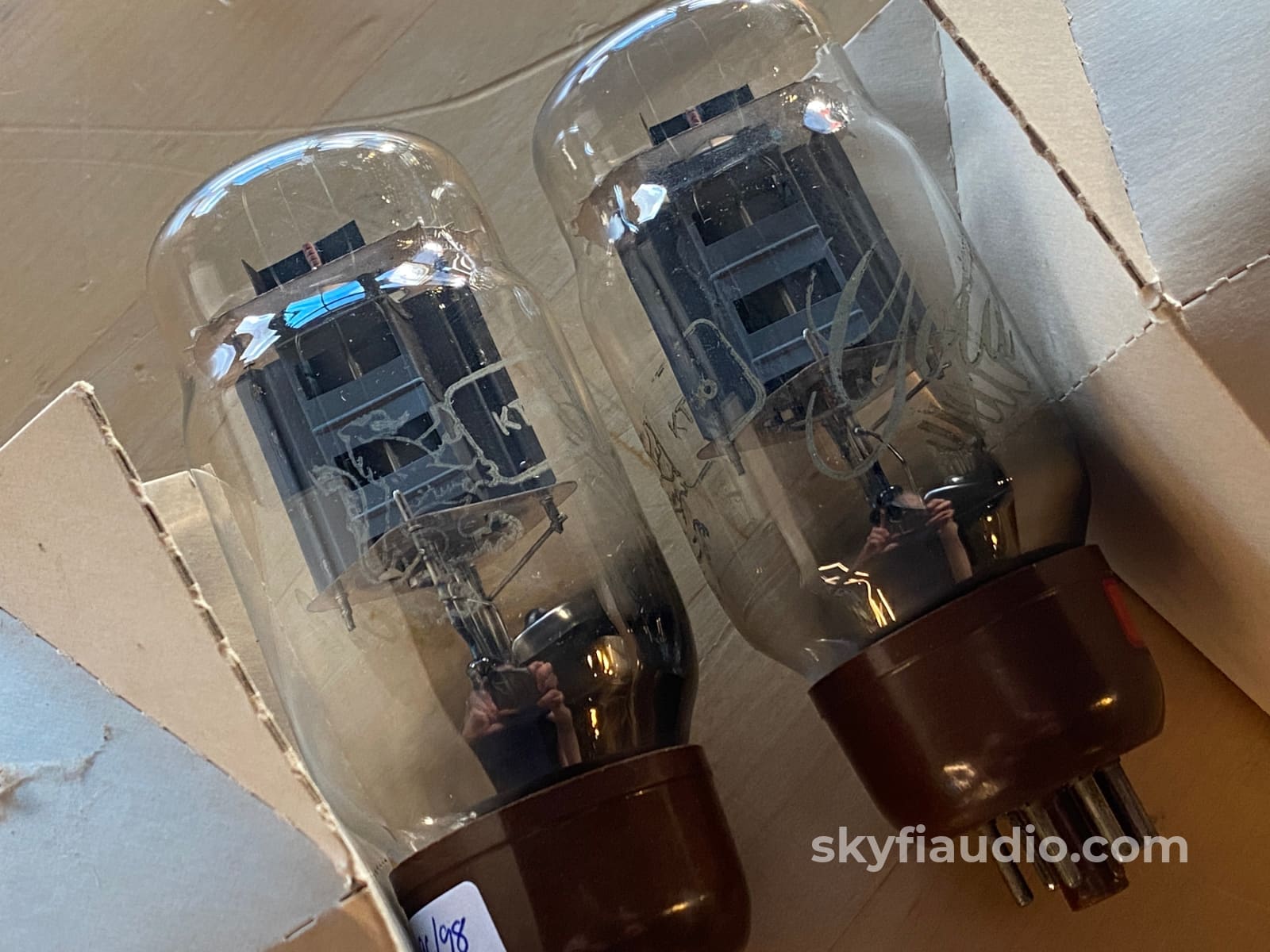 Vintage Original Genalex Gold Lion Kt66 Tubes - Strong Testing Matched Pair Boxes Ue Accessory