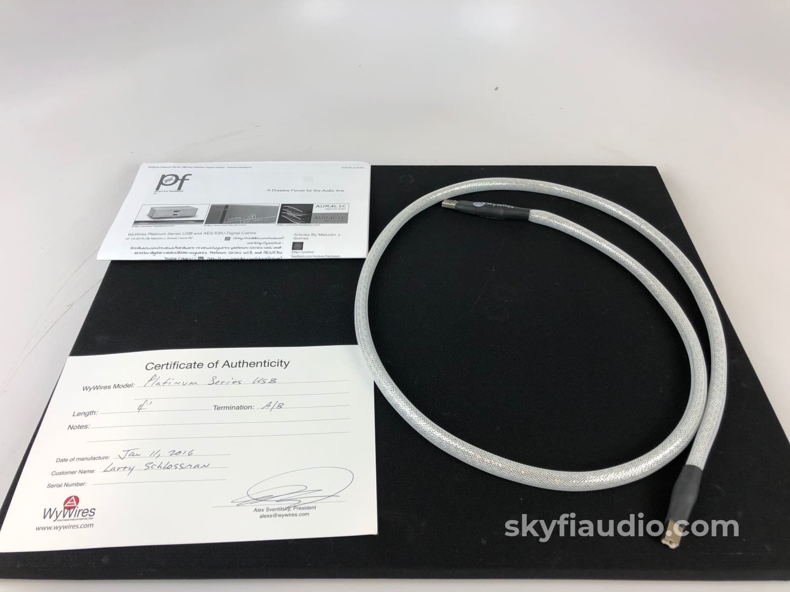 Wywires Platinum Series Digital Audio Usb Cable - 4 Cables