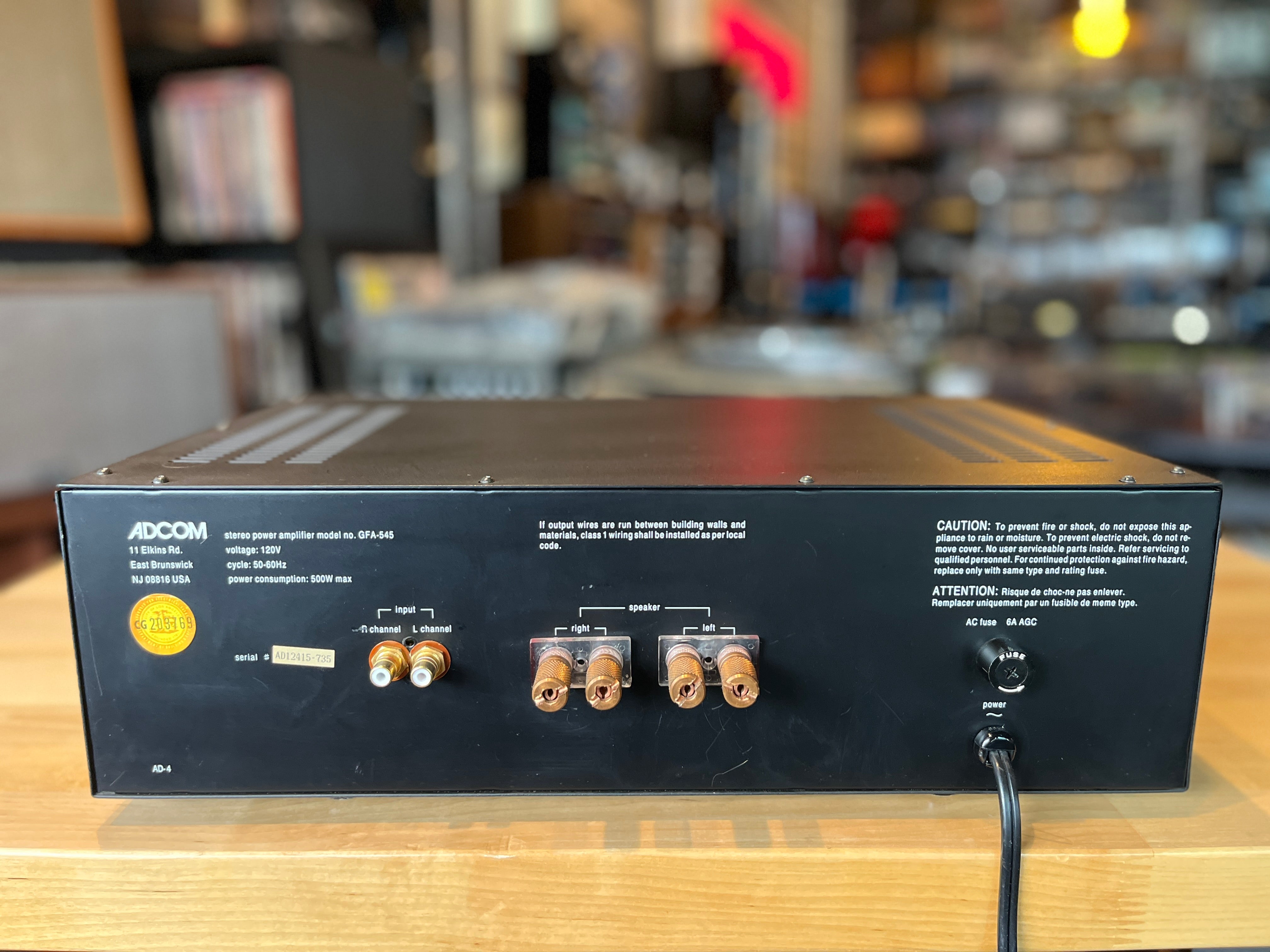 Adcom GFA-545 Solid State Amplifier - Upgraded by Musical Concepts