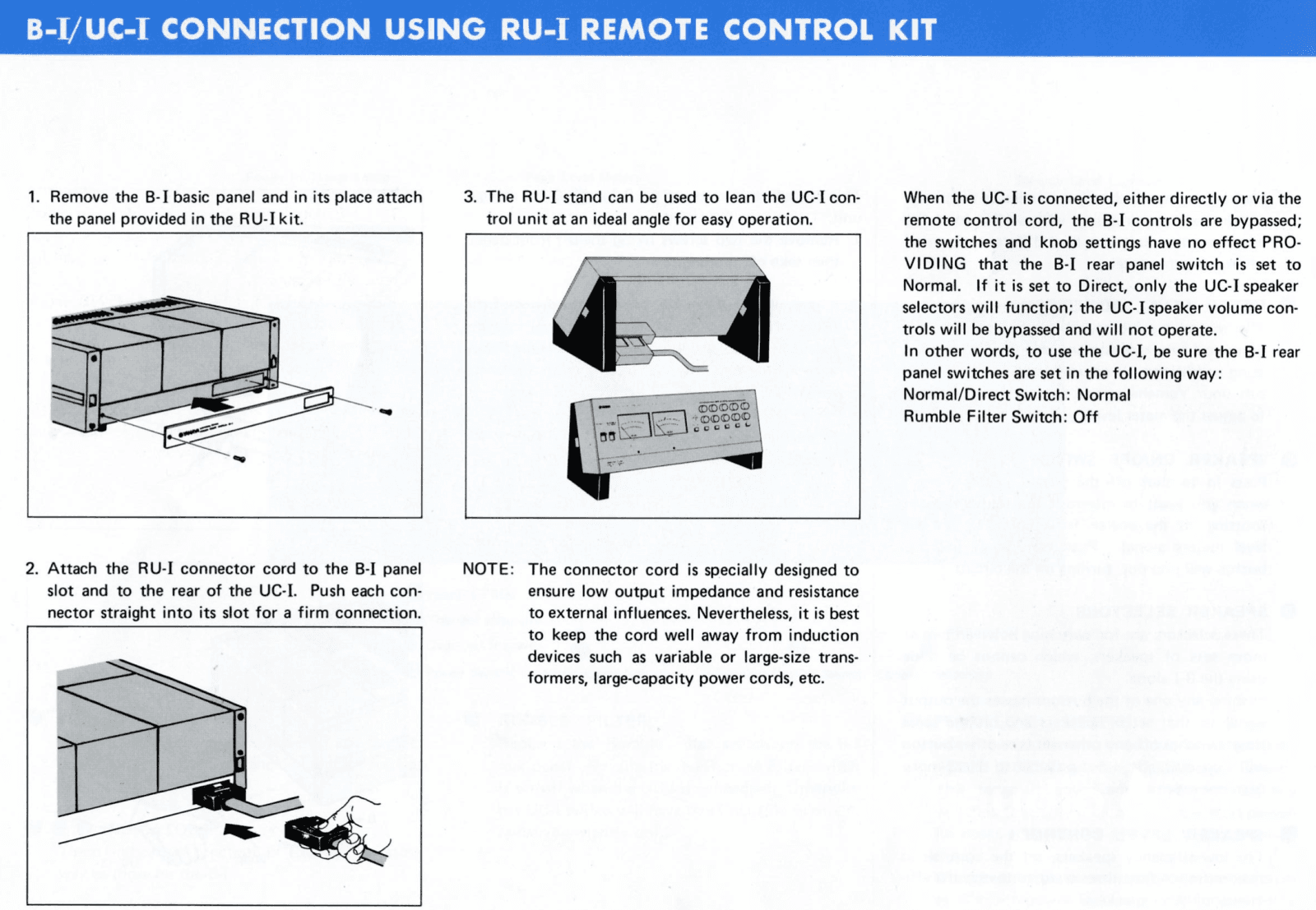 Yamaha Uc-1 Meter Bridge And Control Unit For B-1 Vfet Amplifier - Super Rare Accessory