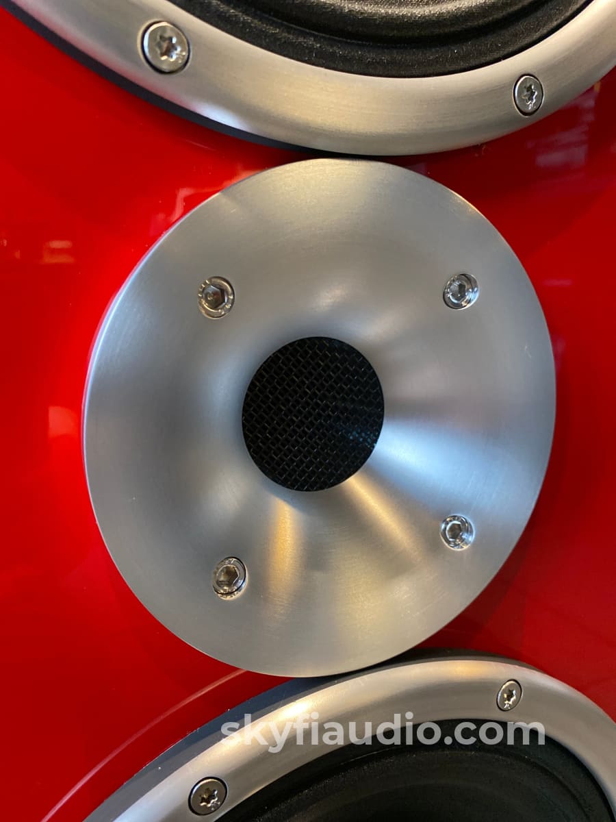 Zu Audio Defhead Speakers In Custom Red Finish - Rare!!