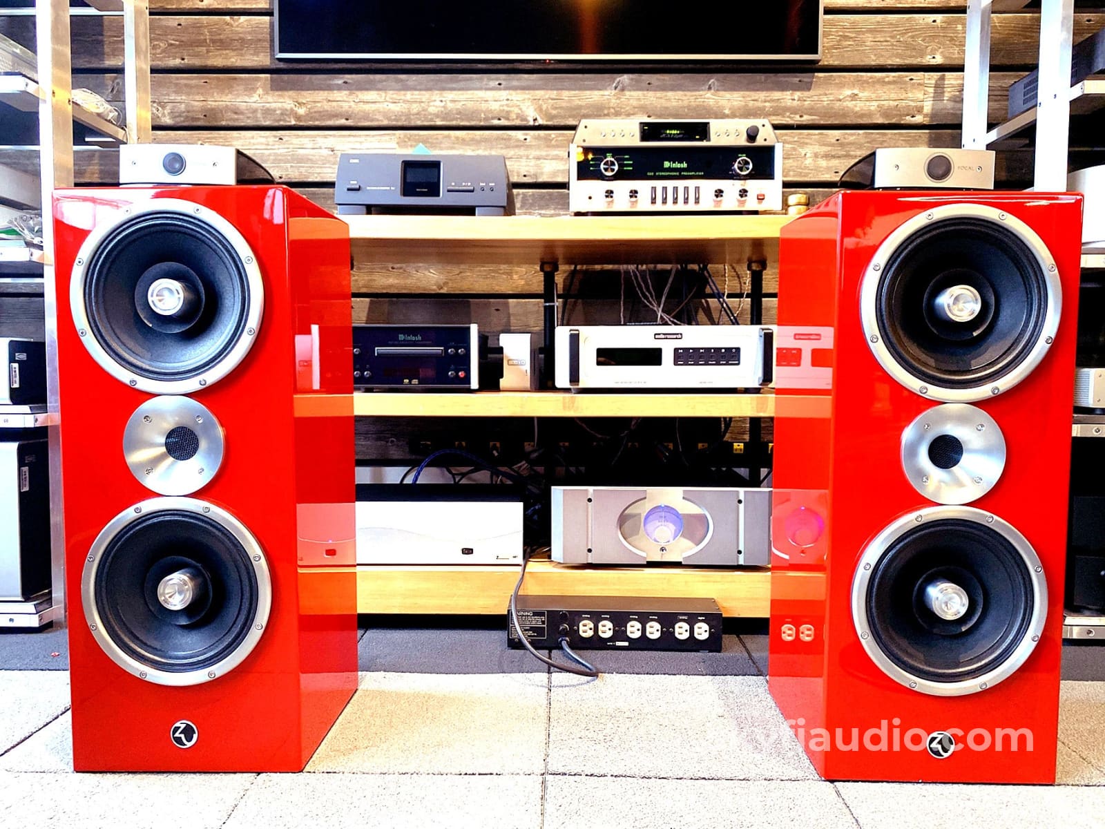 Zu Audio Defhead Speakers In Custom Red Finish - Rare!!