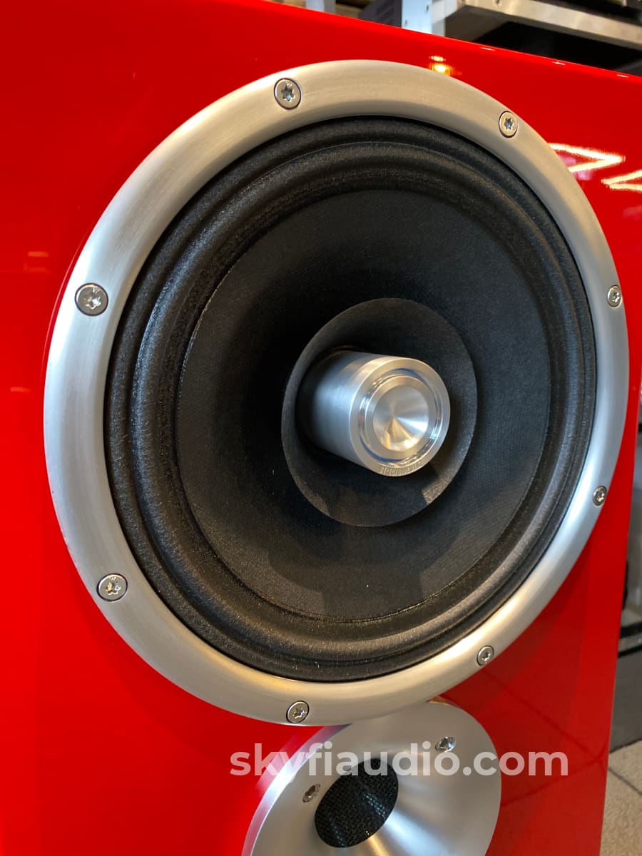 Zu Audio Defhead Speakers In Custom Red Finish - Rare!!