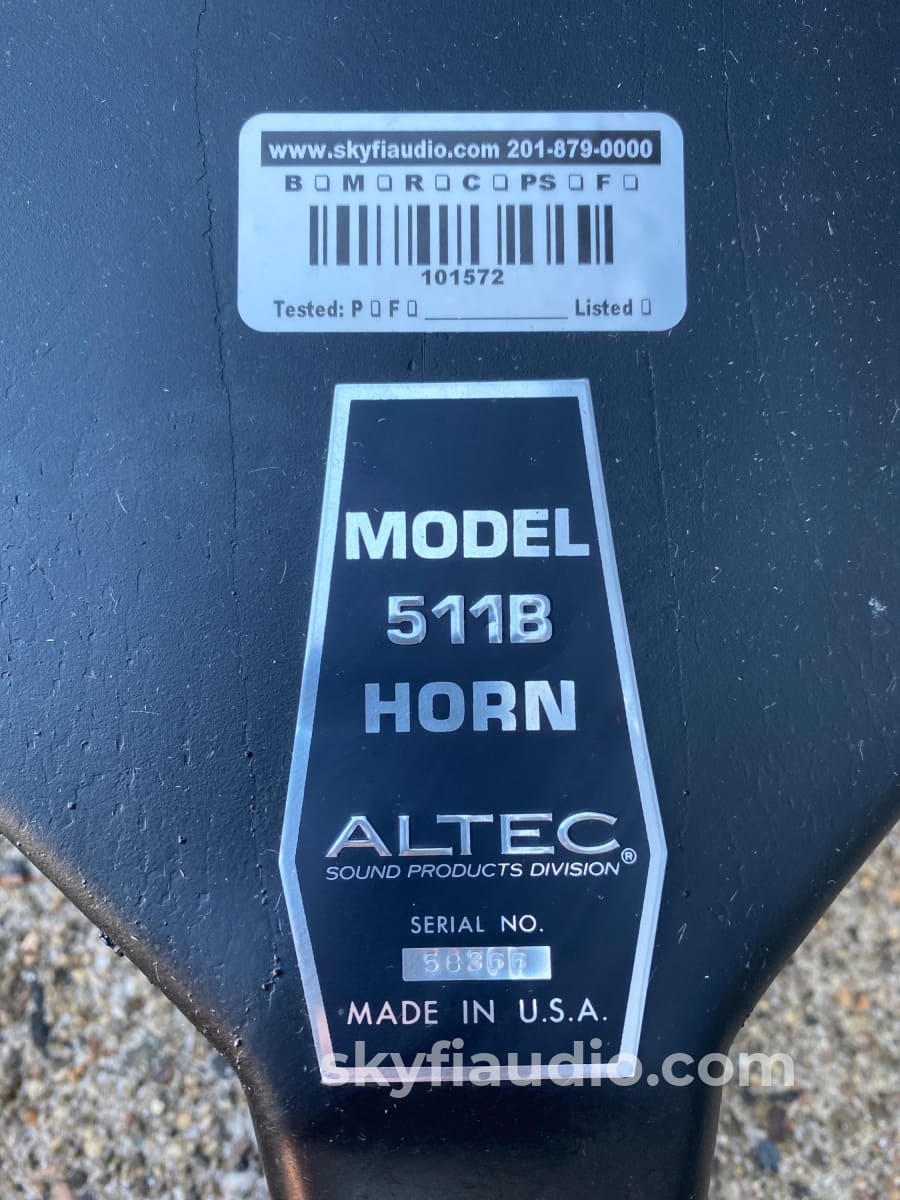 Altec Lansing Rare Set Of 511B Horns Speakers