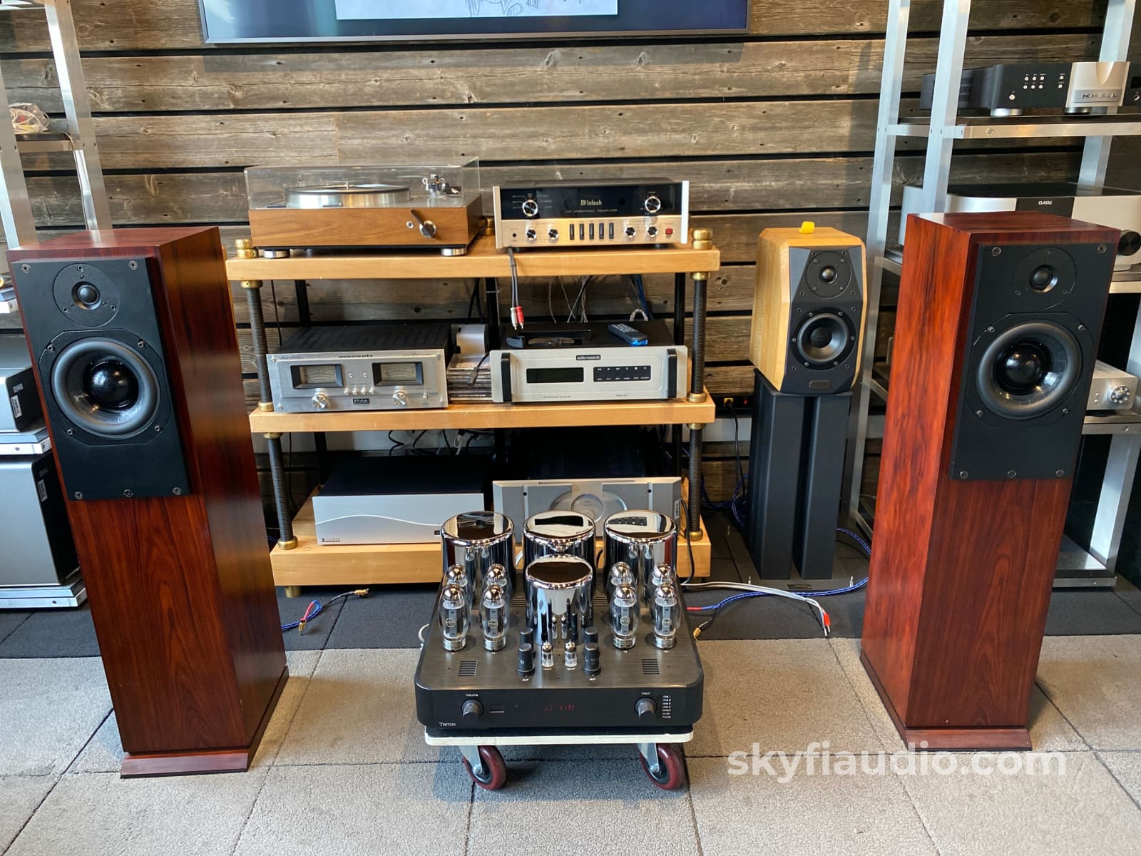 ATC SCM 20T Speakers in Red Mahogany