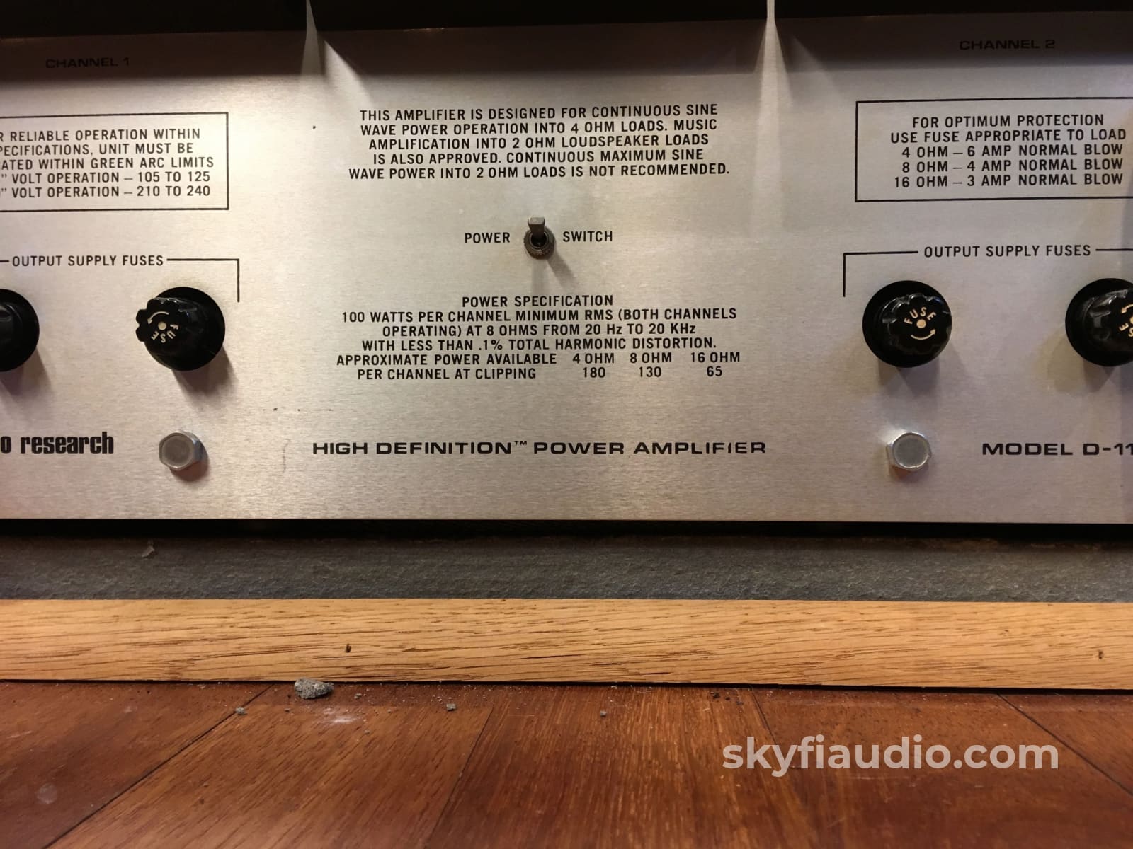 Audio Research D-110 Solid State Amplifier