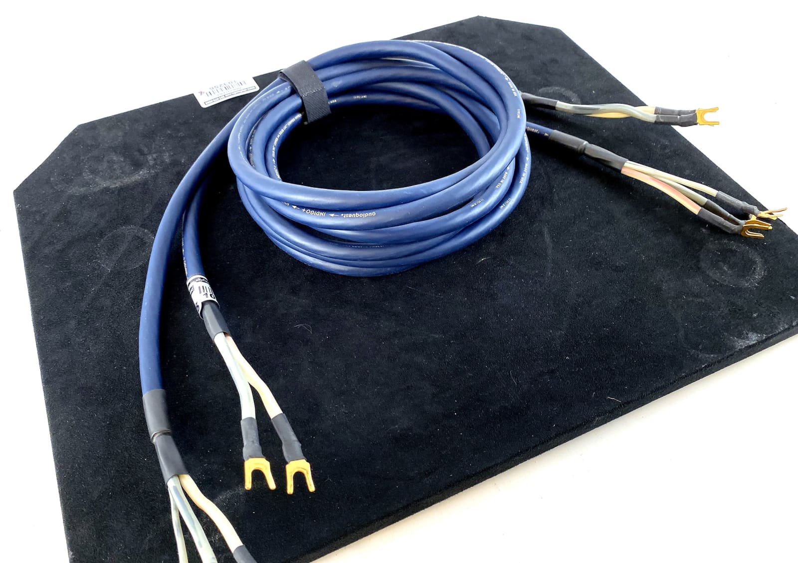 Audioquest Indigo Speaker Cables Bi-Wire Spades 8 Foot Length