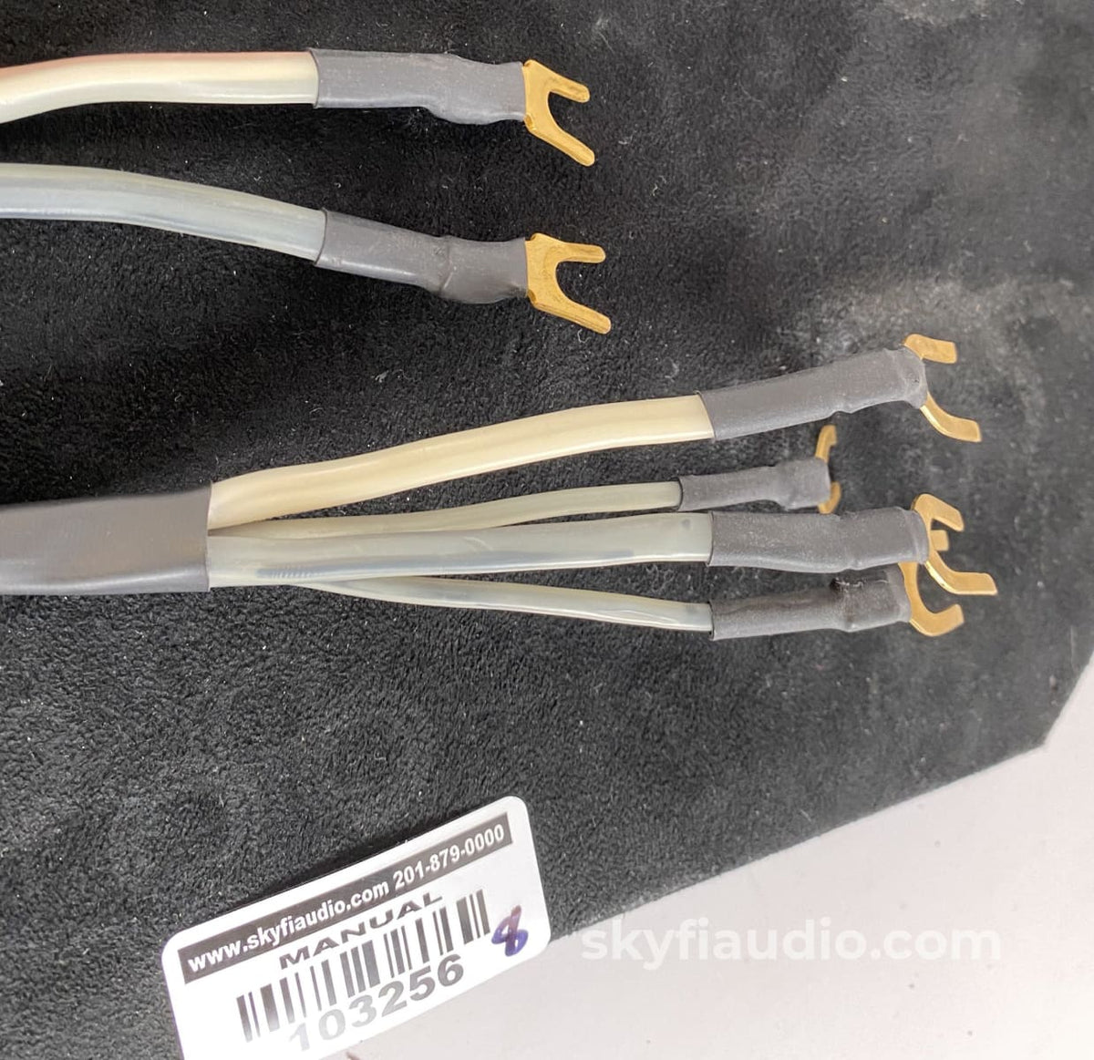 AudioQuest Indigo Speaker Cables, BiWire Spades, 8 Foot Length