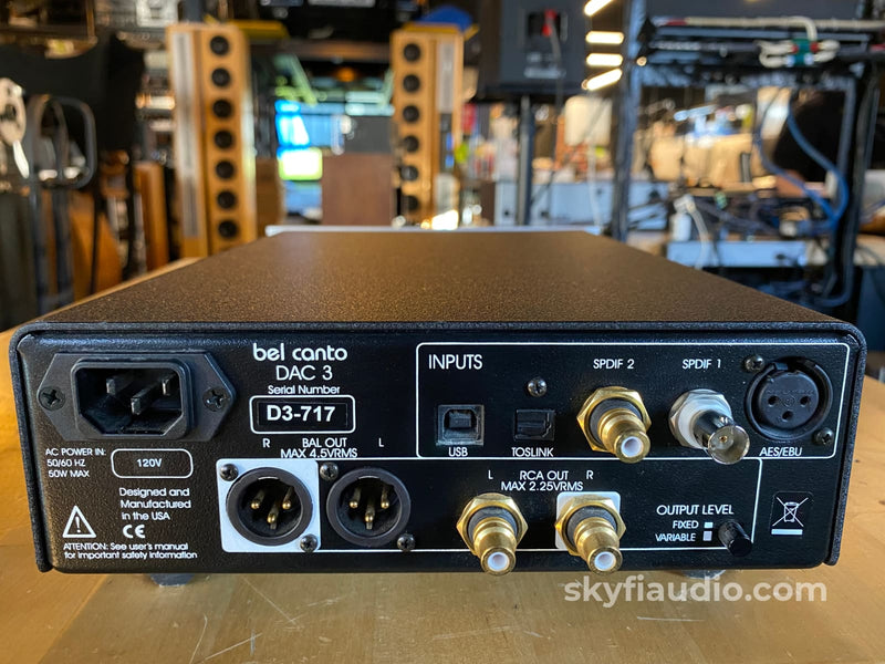 Bel Canto Dac3 Digital To Analog Converter And Preamp Cd +
