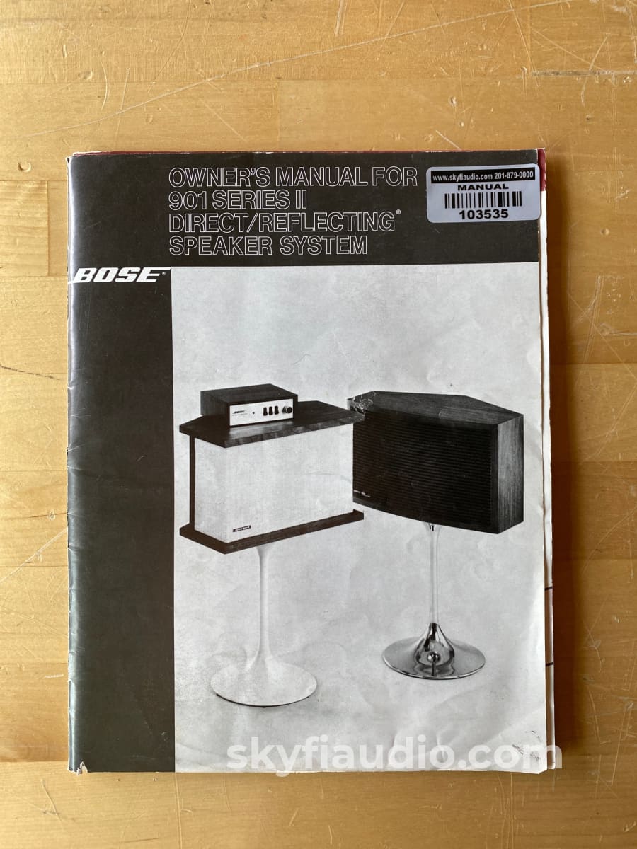 Bose 901 Series Ii Direct/Reflecting Vintage Speakers - W/Original Eq And Tulip Stands